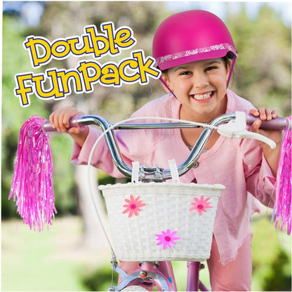 Kids Double Fun Bike Pack (Pink, Streamers, Bell)