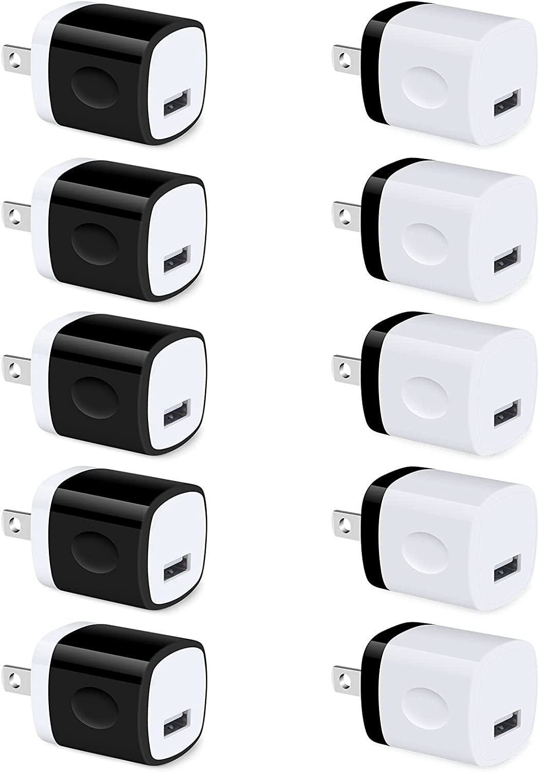 10 Pack Power USB Plug Charging Cube Block
