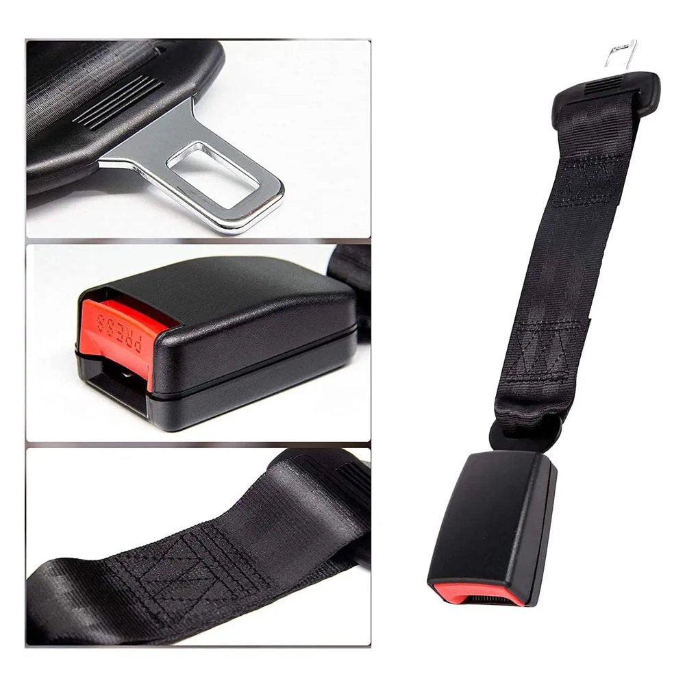  2 Pack 10.2-Inch Seat Belt Extender for Cars Universal Seat Belt Car Buckle Extension Buckle up (7/8" Tongue Width)