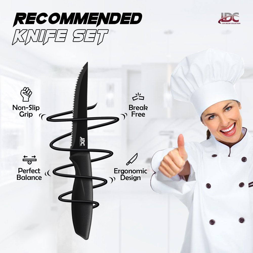 8 Piece Steal Knives Set - Stainless Steel and Dishwasher Safe
