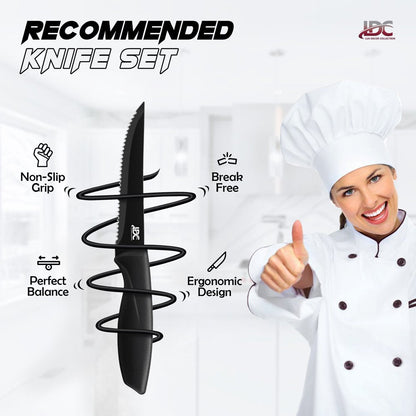 8 Piece Steal Knives Set - Stainless Steel and Dishwasher Safe