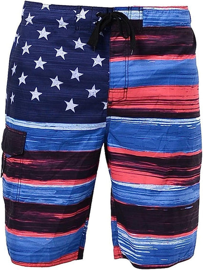  Men's American Flag Inspired Board Shorts