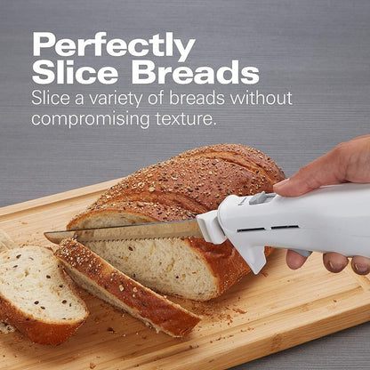 Hamilton Beach Electric Knife for Carving Meats, Poultry, Bread, Crafting Foam & More Includes Storage Case & Serving Fork