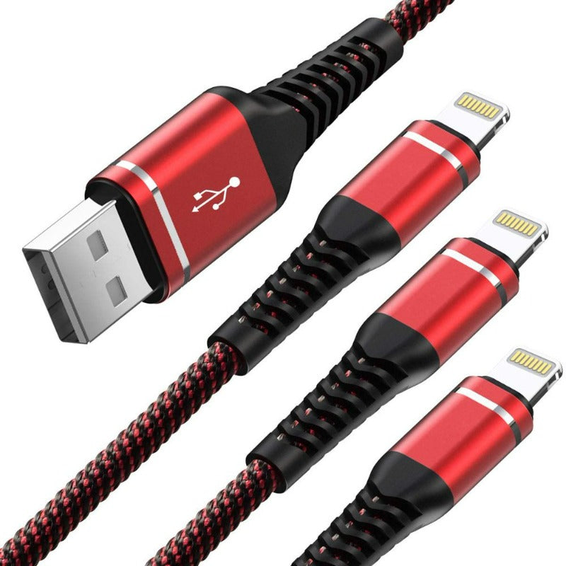 Mfi Certified Lightning Cable, 3Pack 3/6/6 FT Long Iphone Charger, Premium Nylon Iphone USB Cables, Fast Charging