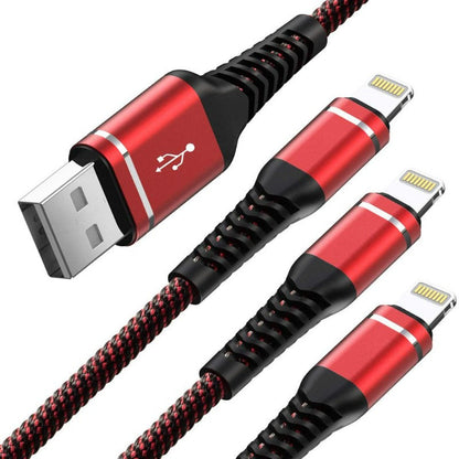Mfi Certified Lightning Cable, 3Pack 3/6/6 FT Long Iphone Charger, Premium Nylon Iphone USB Cables, Fast Charging
