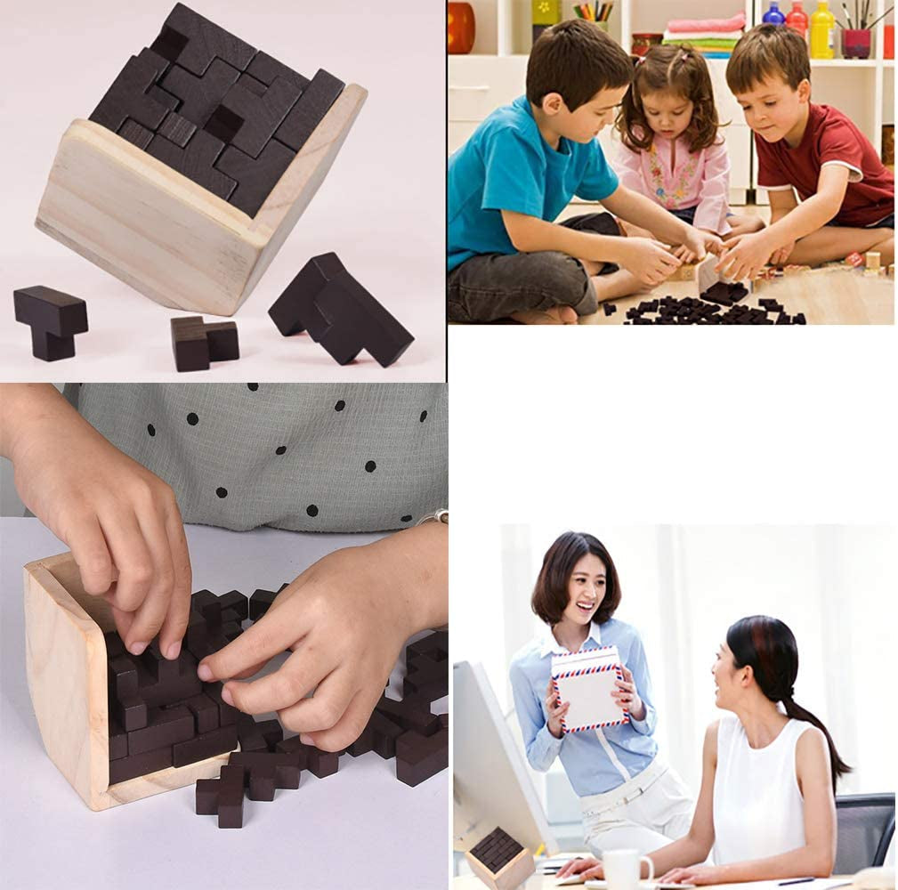 Wooden Brain Teaser Puzzle - Jigsaw Logic Puzzle