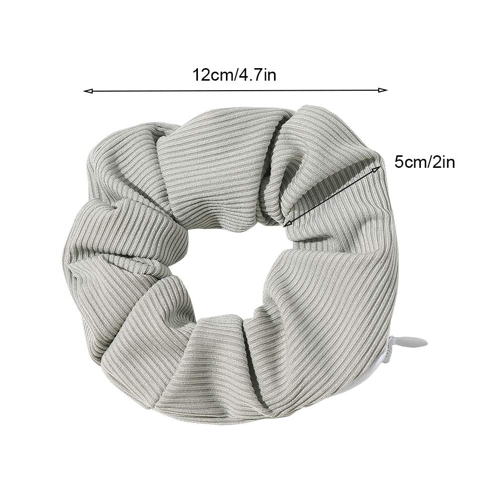 Pocket Scrunchies Hair Ties with Hidden Zipper 