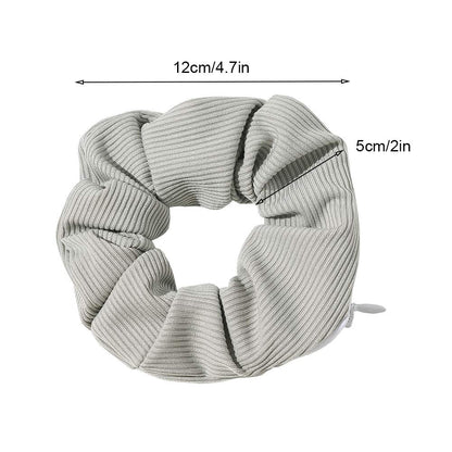 Pocket Scrunchies Hair Ties with Hidden Zipper 