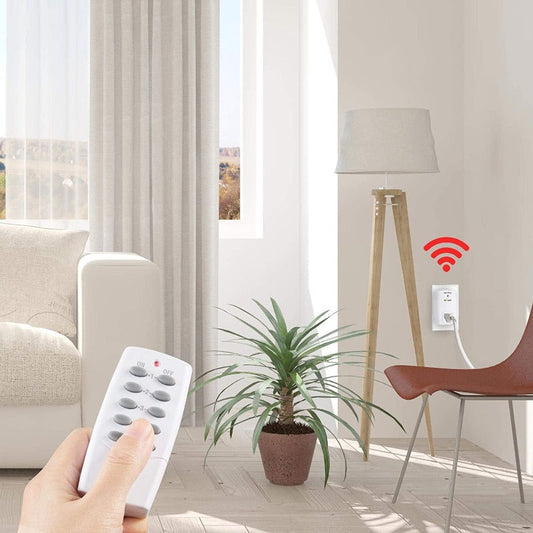 Wireless Remote Control Outlet Switch Power Plug in for Household Appliances, Wireless Remote Light Switches (2 Remotes + 5 Outlets)