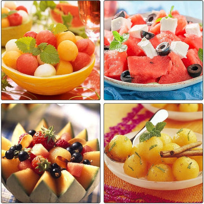 4 Pcs Fruit Carving Tools Knife, Melon Baller Scoop, Stainless Steel Fruit Corer Cutter Kit