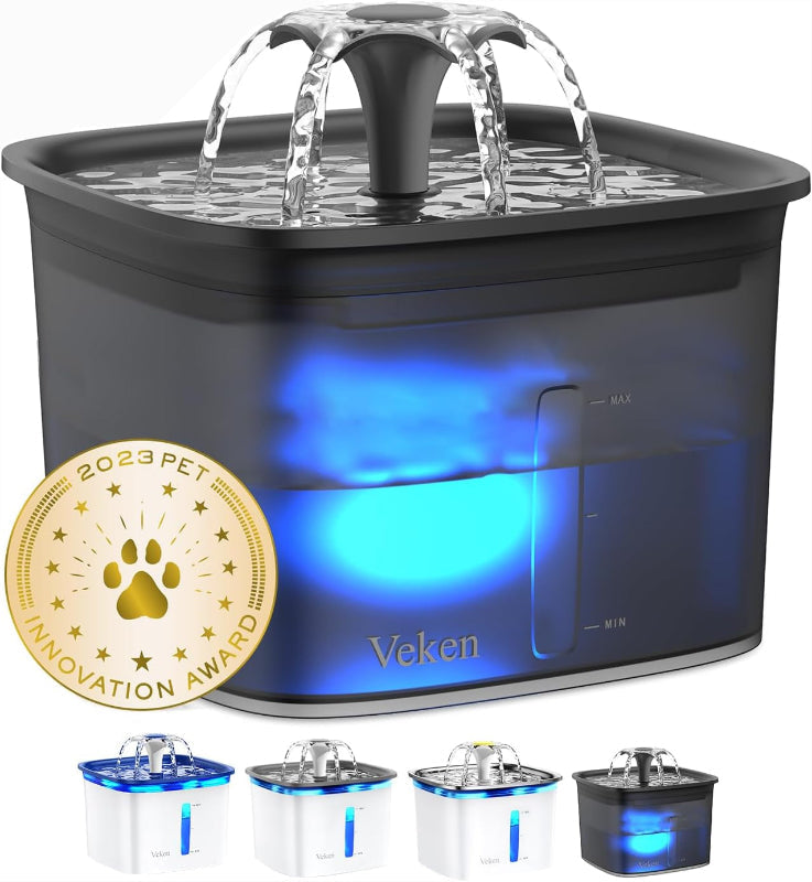 Miri - 95oz Pet Water Fountain, Automatic Dispenser with Filters for Cats and Dogs