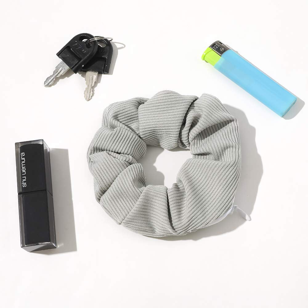 Pocket Scrunchies Hair Ties with Hidden Zipper 