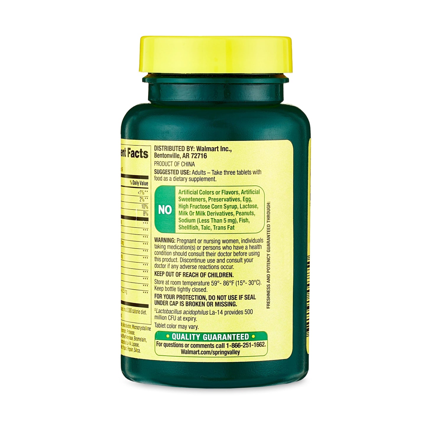 Probiotic Multi-Enzyme Digestive Formula Tablets, 200 Count