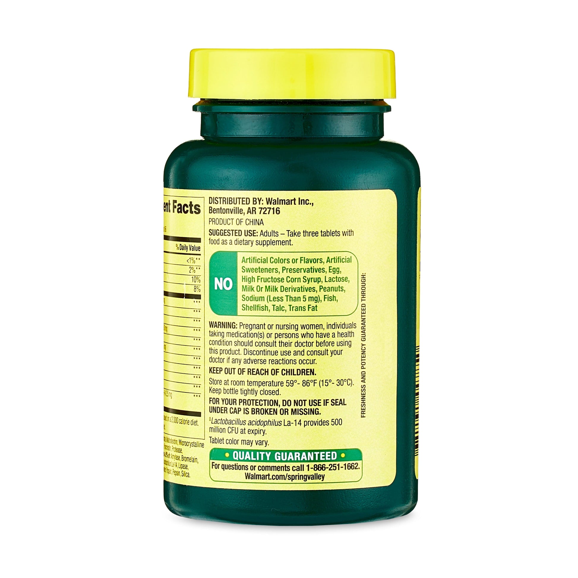 Probiotic Multi-Enzyme Digestive Formula Tablets, 200 Count
