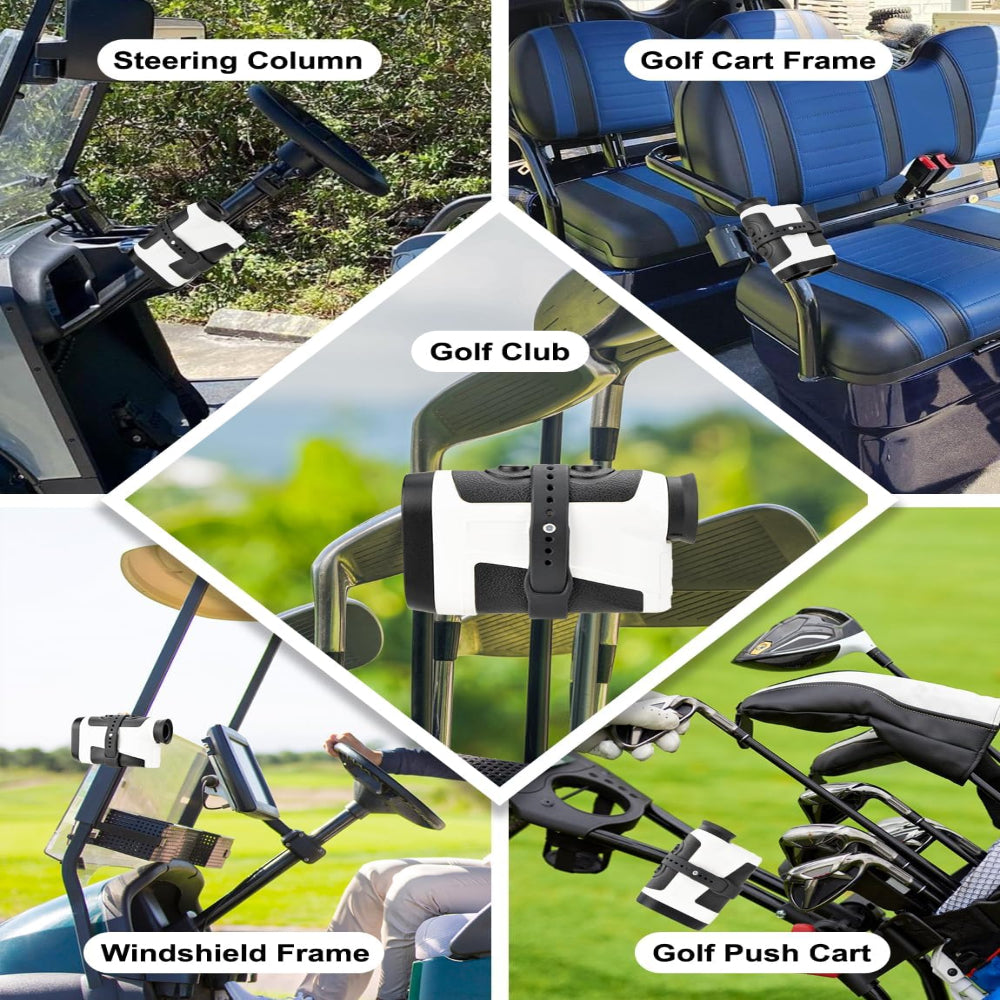 1-Pack Rangefinder Strap Holder – Magnetic Cart Mount, Adjustable Slim Wrap, Durable Nylon