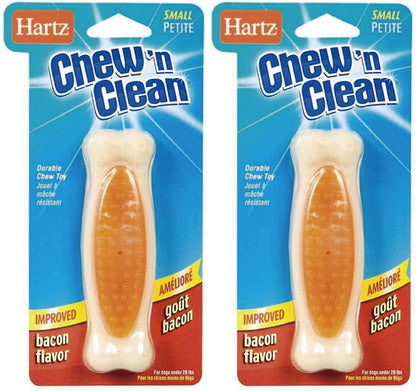 Hartz Chew'n Clean Tuff Bone Bacon Flavored Small Dog Toy (Pack of 2)