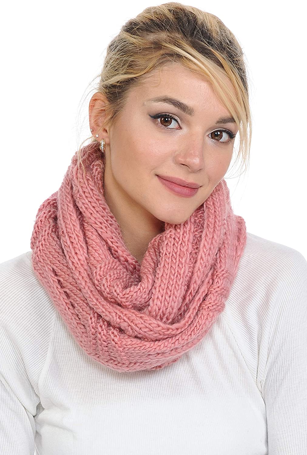 Basico Women Winter Infinity Scarf Warm Knitted Circle Loop Various Colors…