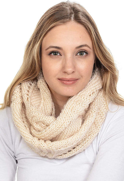 Basico Infinity Scarf | Winter Crochet Knit Scarf in One Size