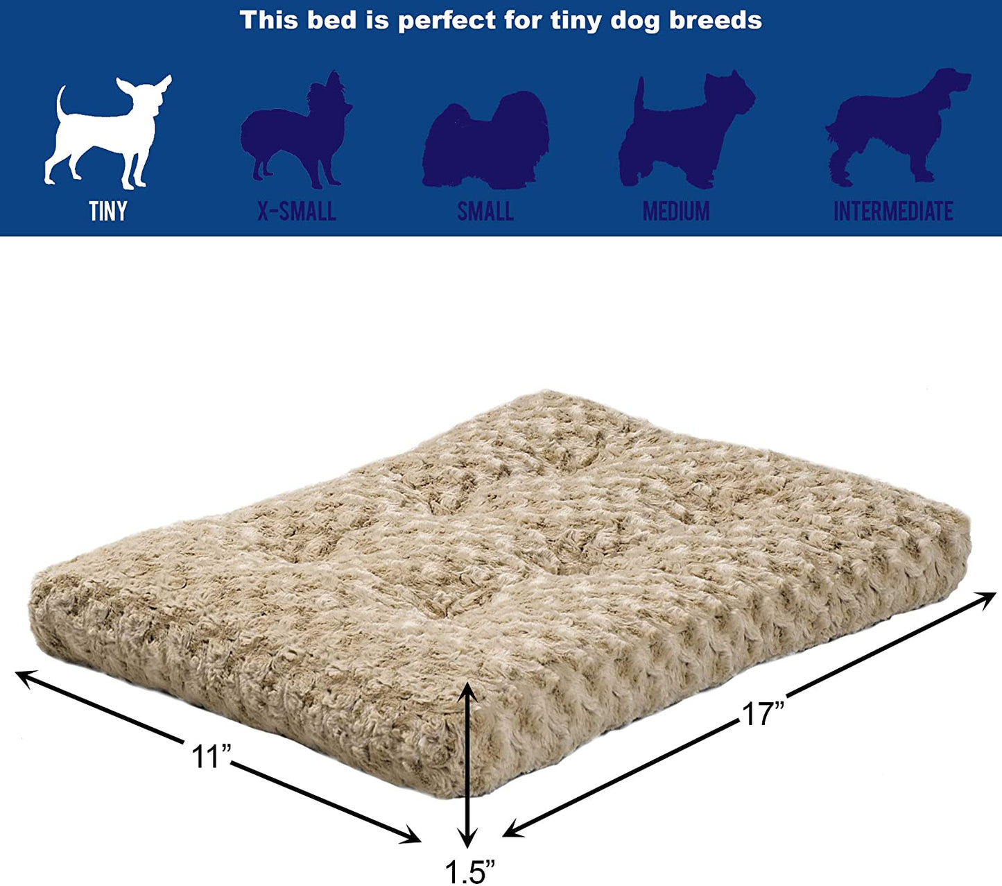 MidWest Homes for Pets Plush Dog Bed | Coco Chic Dog Bed & Cat Bed