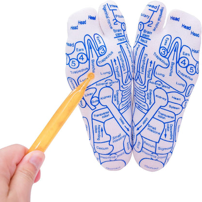 Women’s Reflexology Socks Set – Foot Massage Socks with Trigger Point Tool for Pain Relief