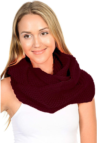 Basico Women Winter Infinity Scarf Warm Knitted Circle Loop Various Colors…