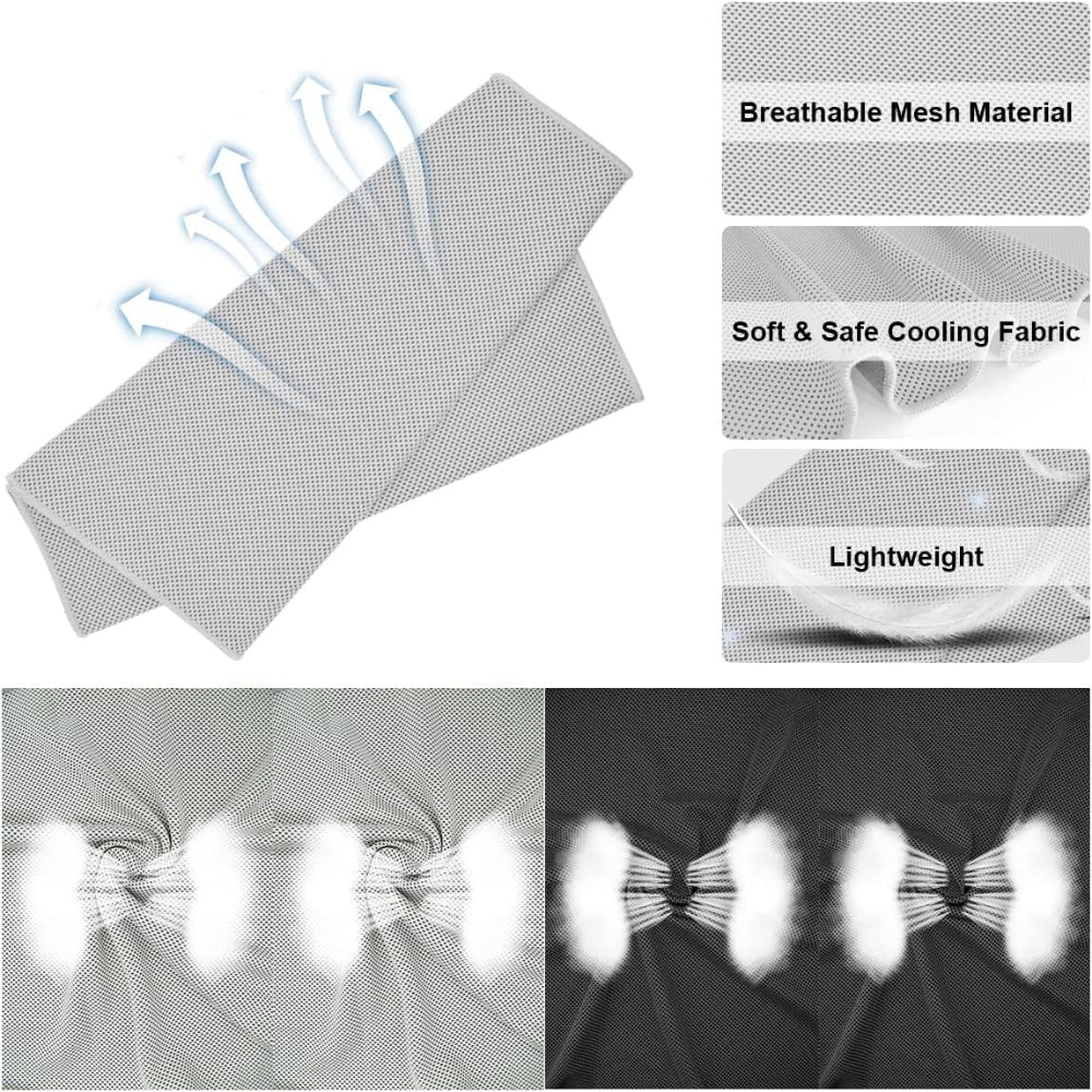 4-Pack Cooling Towels – Neck Wrap & Head Band – Microfiber Quick Dry for Sports Outdoor Use
