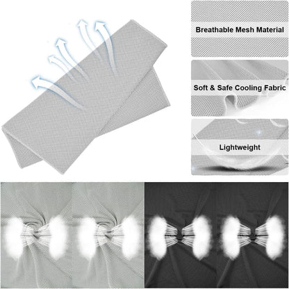 4-Pack Cooling Towels – Neck Wrap & Head Band – Microfiber Quick Dry for Sports Outdoor Use