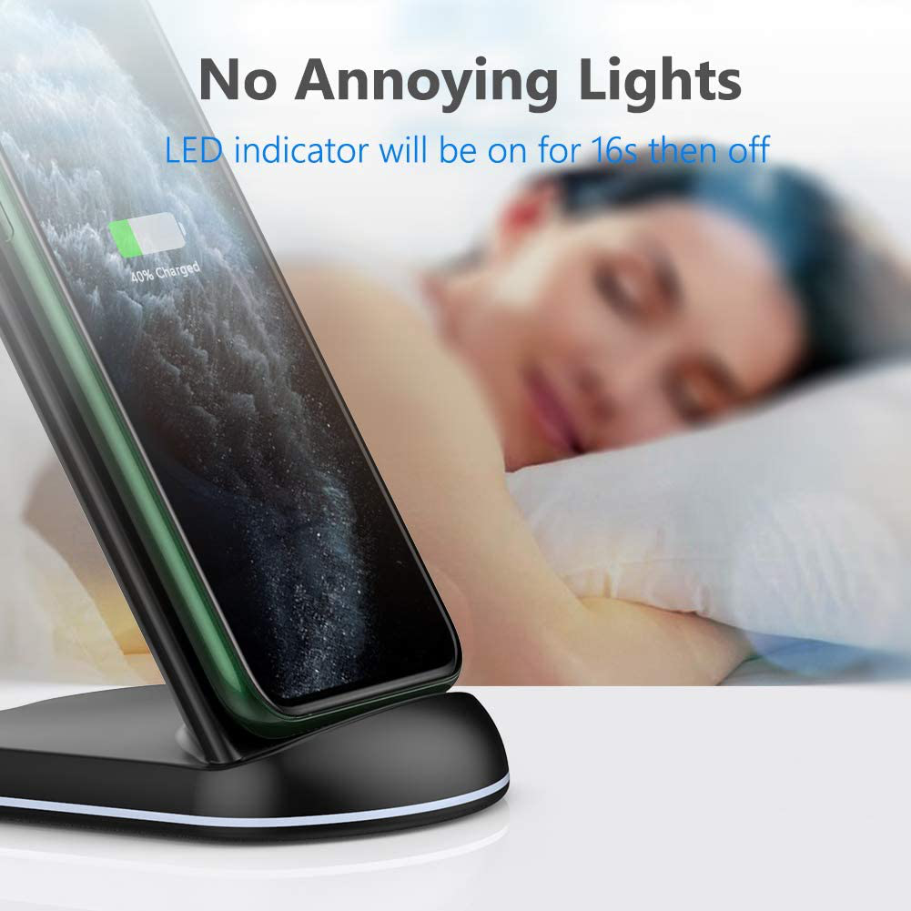 Wireless Charger, Qi-Certified 10W Max Wireless Charging Stand