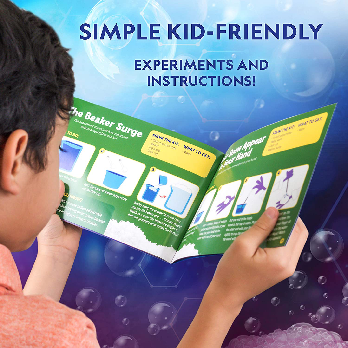 NATIONAL GEOGRAPHIC Science Magic Kit - Perform 20 Unique Experiments as Magic Tricks, Includes Magic Wand and Over 50 Pieces, Great Learning Science Kit for Boys and Girls