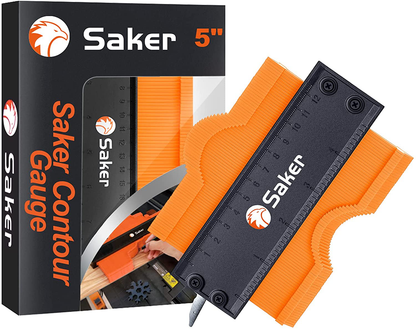 Saker Contour Gauge (5 Inch Lock) Profile Tool- Adjustable Lock-Precisely Copy Irregular Shape Duplicator -Irregular Welding Woodworking Tracing - Must Have Tool for DIY Handyman, Construction
