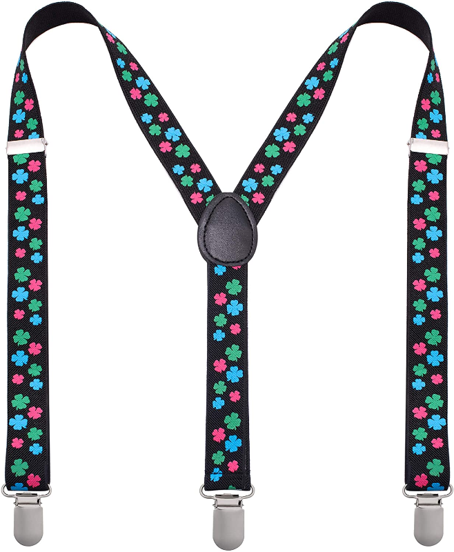 St Patricks Day Suspenders - Men's Suspenders with Clips - Many Colors to Choose From