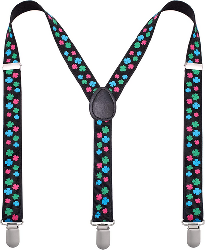 St Patricks Day Suspenders - Men's Suspenders with Clips - Many Colors to Choose From