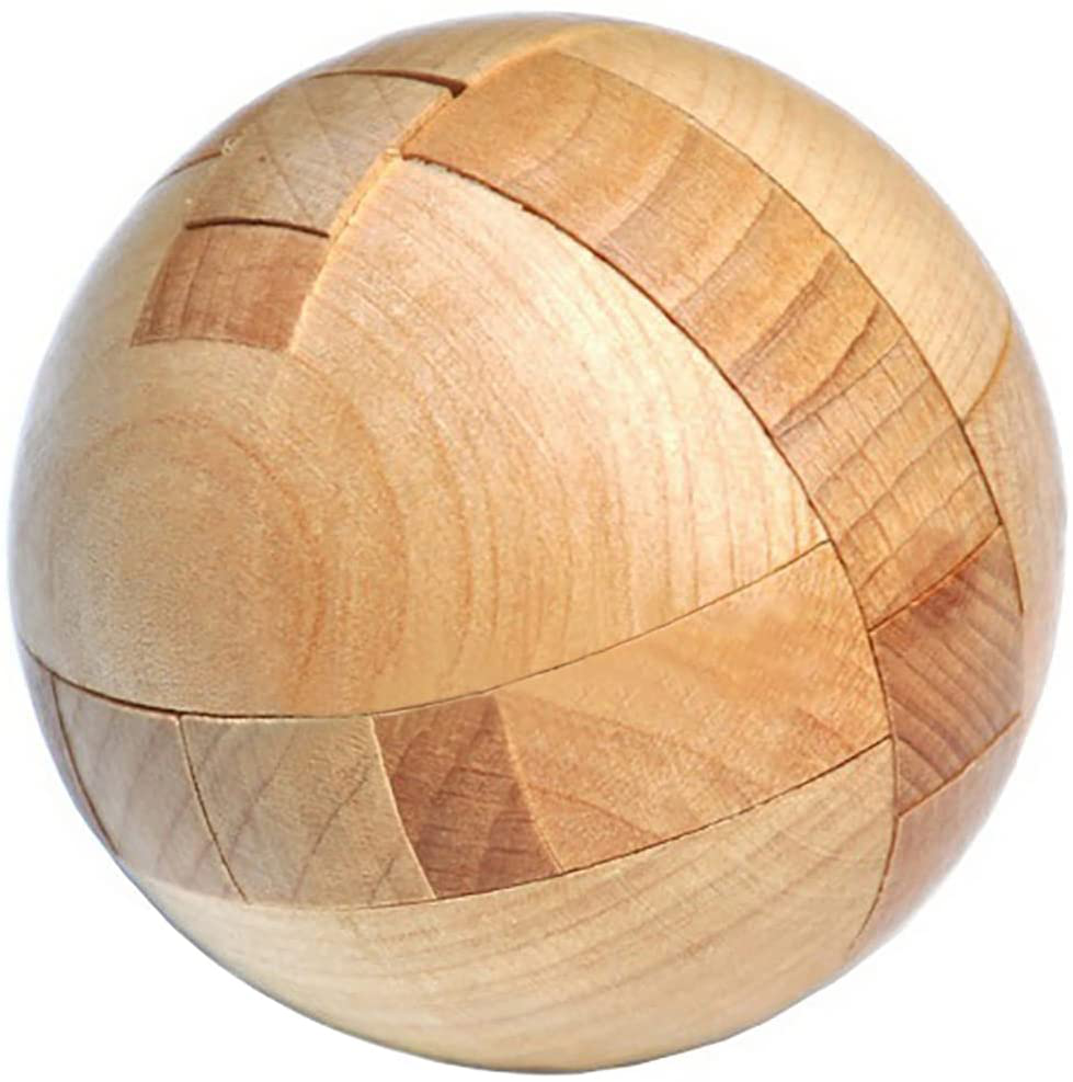 KINGOU Wooden Puzzle Magic Ball Brain Teasers Toy Intelligence Game Sphere Puzzles for Adults/Kids