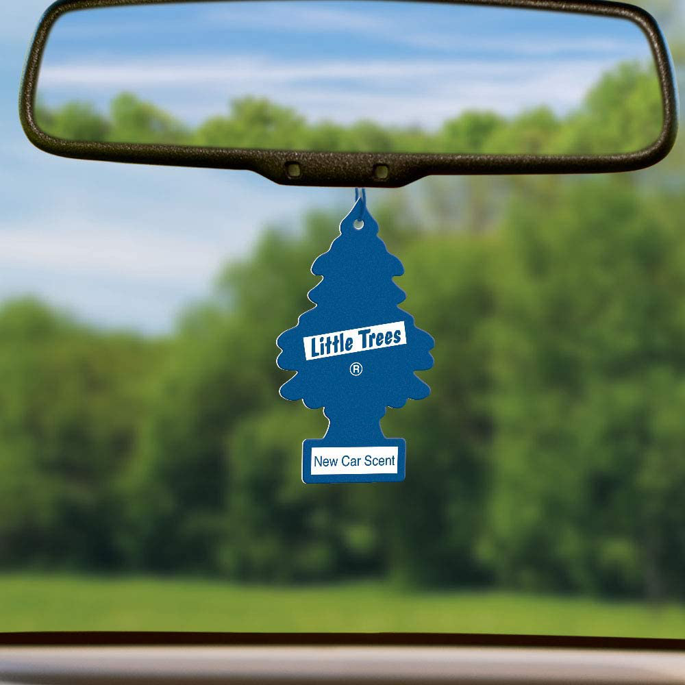 LITTLE TREES Car Air Freshener I Hanging Tree Provides Long Lasting Scent for Auto or Home I New Car Scent, 24 count, (4) 6-packs