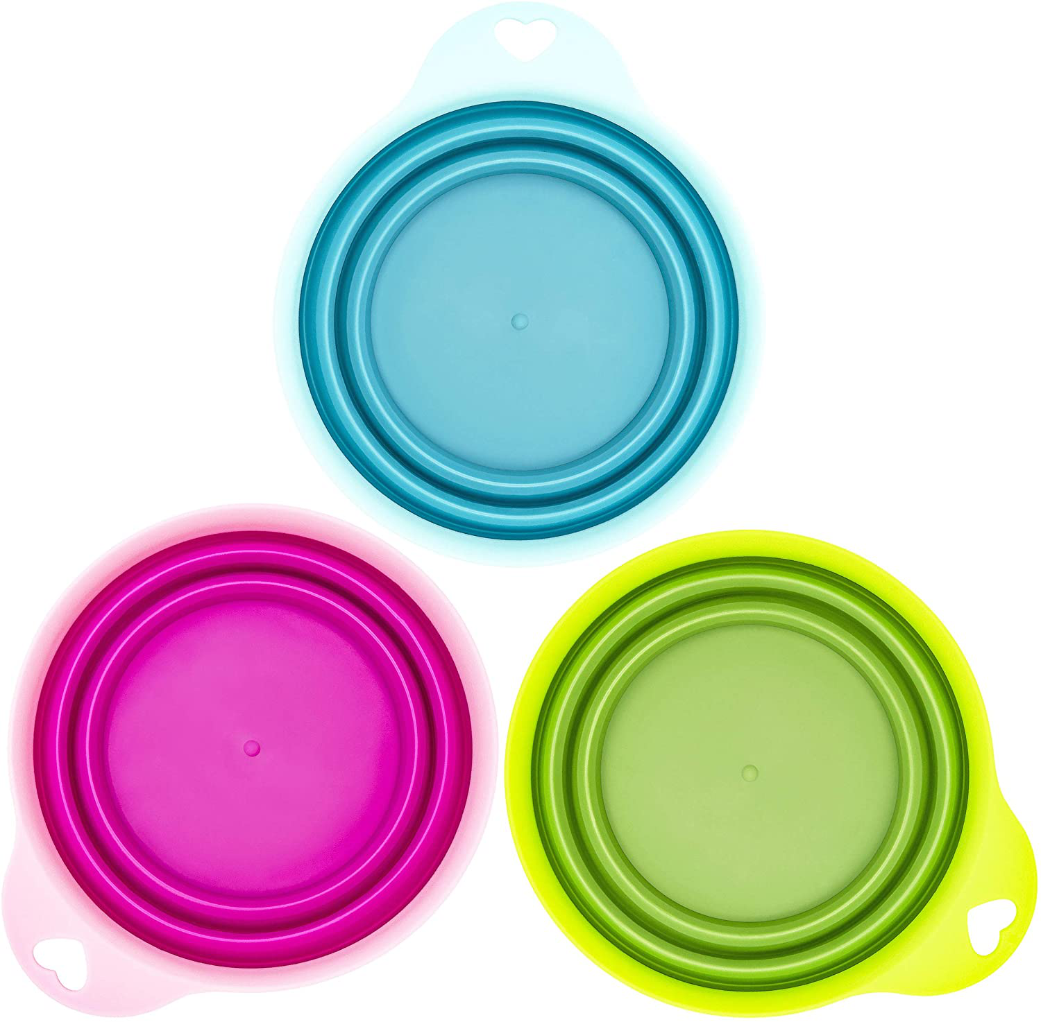 Southern Homewares Collapsible Silicone Pet Bowl Travel Set 3 Piece for Home Pets Water Feed Dorms Camping