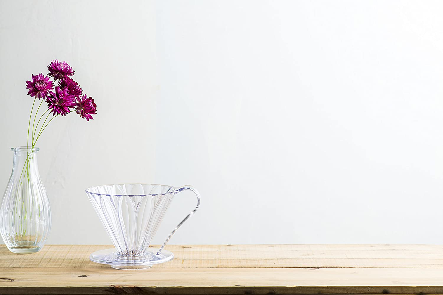 Pour Over Coffee Dripper By Sanyo Sangyo: 1-to-4 Cup FLOWER-SHAPED Brewer | Clever Drip Coffee Maker And Server | For Fresh Ground Coffee | Elegant Smart Design For Better Brewing