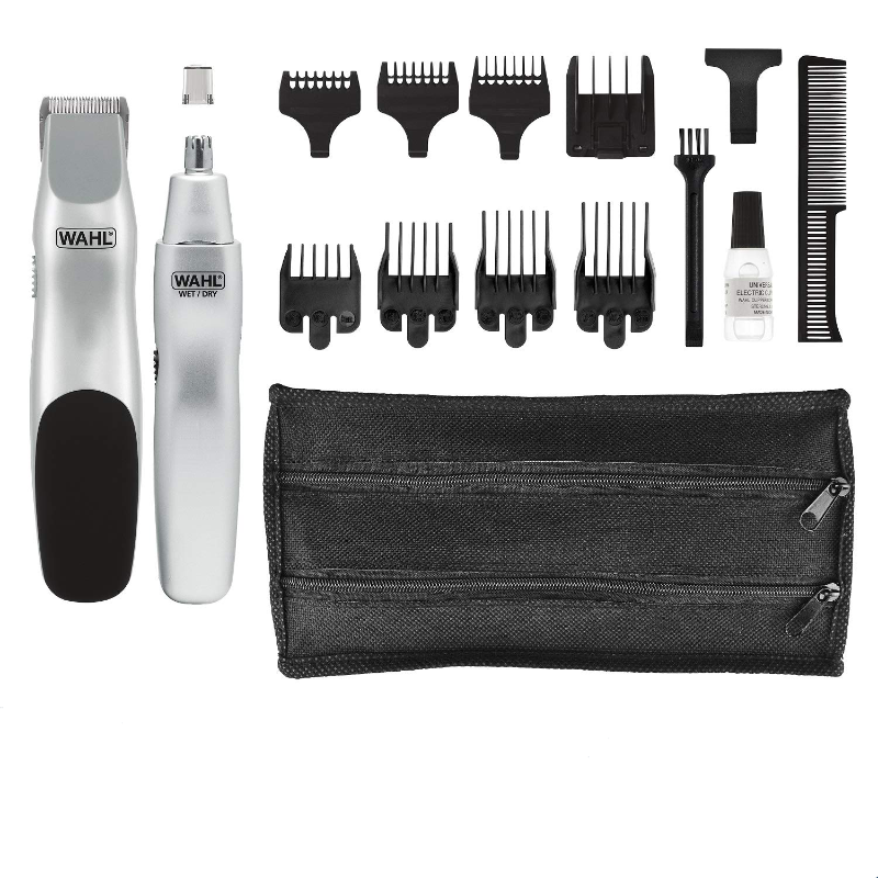 Wahl Battery Operated Beard And Mustache Grooming Kit With Free Nose Hair Trimmer