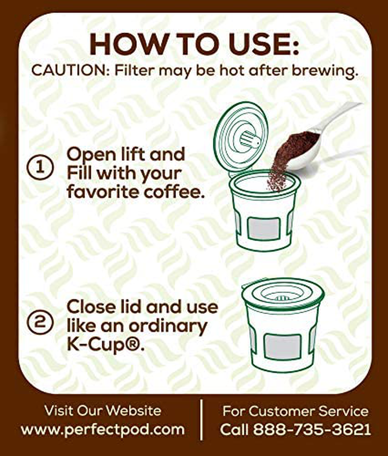 Cafe Fill Deluxe by Perfect Pod Reusable K Cup Coffee Pod | Compatible with Keurig 2.0 1.0 K-Mini Plus K-Classic K-Elite K-Latte K-Compact K-Cafe & Select Other Single Serve Coffee Makers