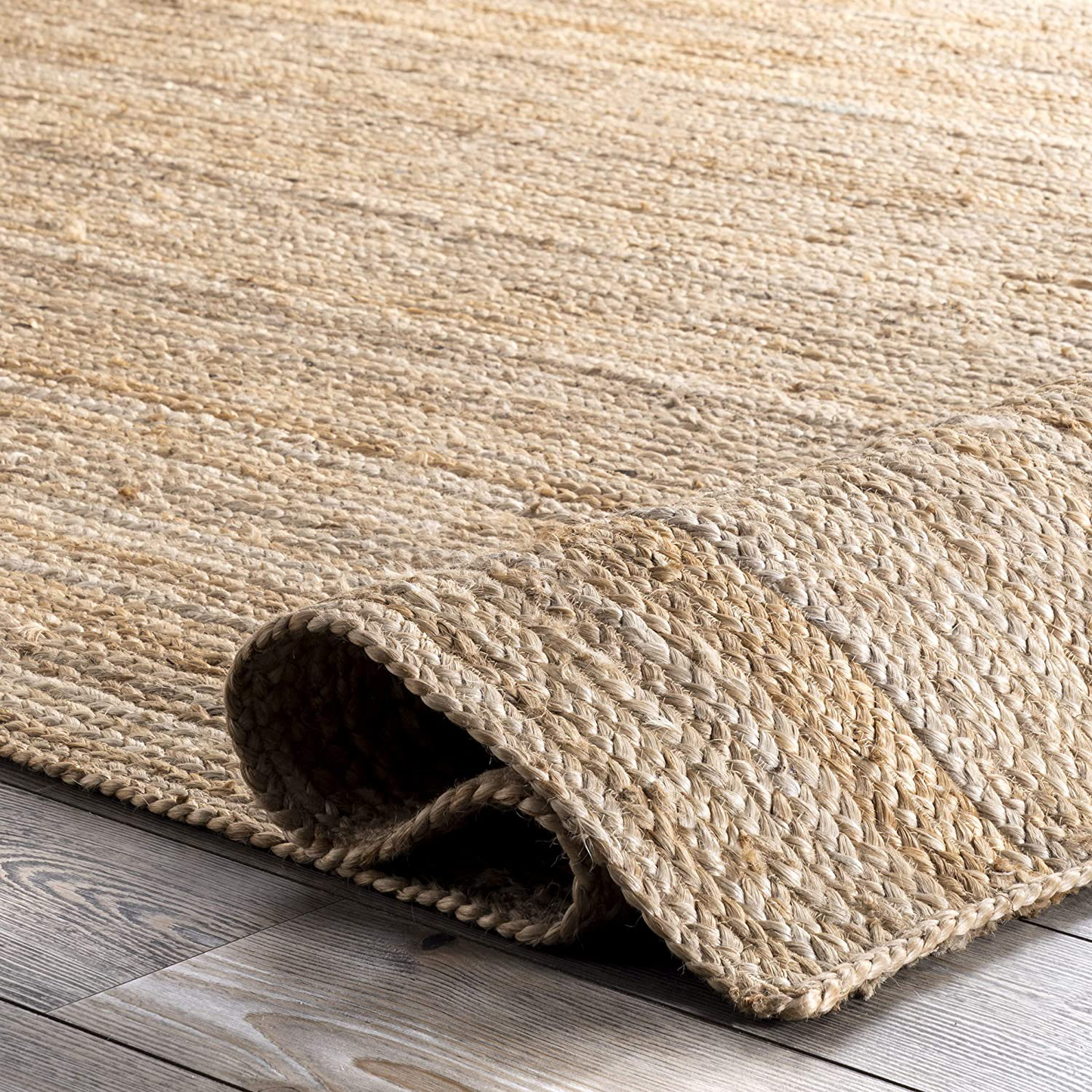 nuLOOM Rigo Hand Woven Farmhouse Jute Accent Rug, 2' 3" x 4', Natural