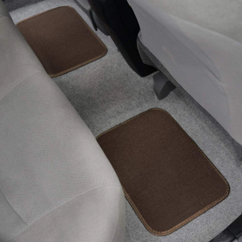 4 Piece Universal Carpeted Vehicle Floor Mats With Vinyl Heel Pad 