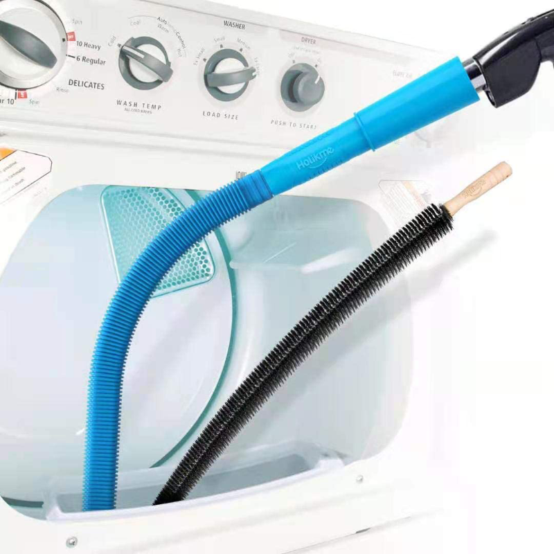 Dryer Vent Vacuum Hose Attachment With Lint Removing Brush 