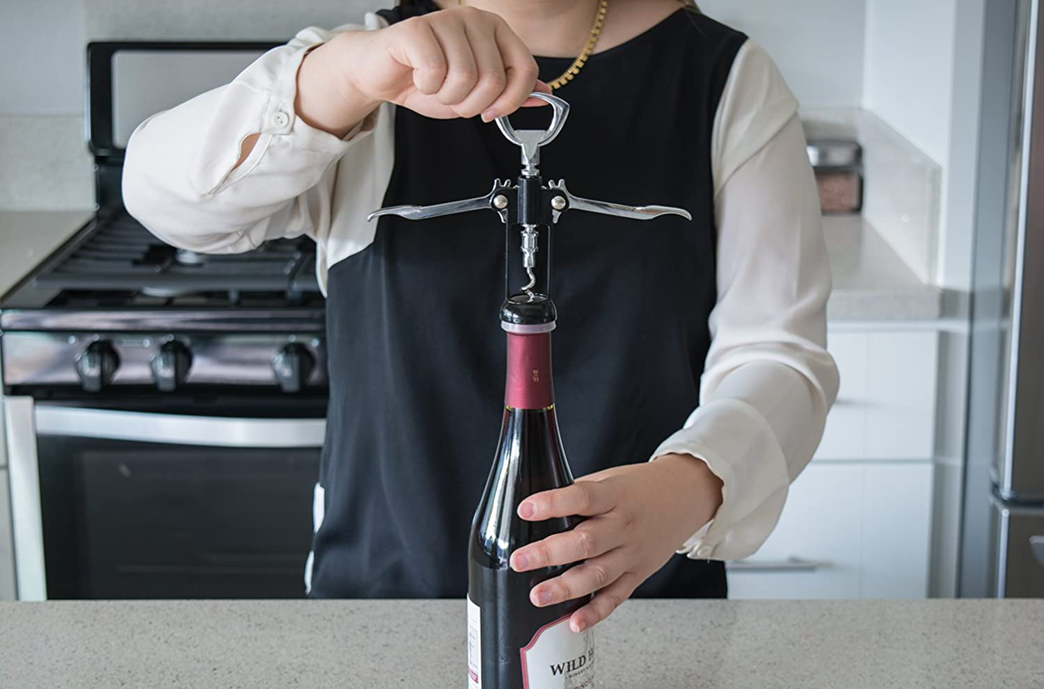 Evriholder Winged Corkscrew, Standard, Silver