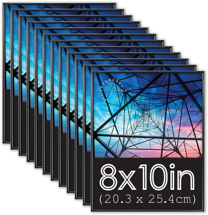Standard Goods Home Décor 4x6 inch front loading picture frame, 12-pack of Black for wall or table, horizontal or vertical display