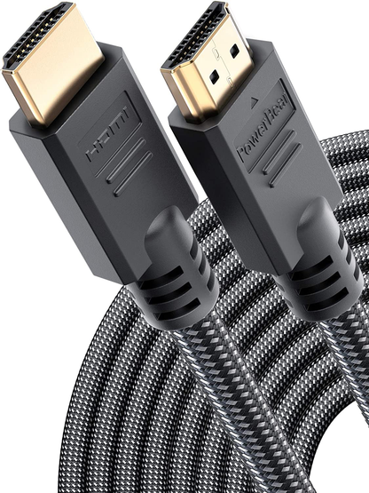 Multi Pack PowerBear 4K HDMI Cables Braided Nylon & Gold Connectors, 4K @ 60Hz, Ultra HD, 2K, 1080P, ARC & CL3 Rated