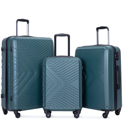 3 Piece Hardshell Luggage Set - Lightweight, TSA Locks,  and Spinner Wheels