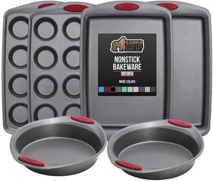 Multipack Gorilla Grip Bakeware Sets, Nonstick, Heavy Duty Carbon Steel