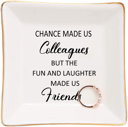 HOME SMILE Colleague to Friend Gifts for Women Retirement Leaving Farewell Thank You Appreciation Birthday Christmas-Chance Made Us Colleagues,But The Fun and Laughter We Share Made Us Friends…