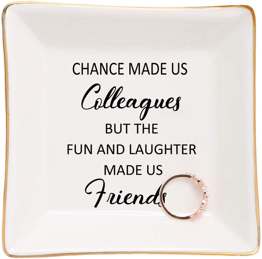 HOME SMILE Colleague to Friend Gifts for Women Retirement Leaving Farewell Thank You Appreciation Birthday Christmas-Chance Made Us Colleagues,But The Fun and Laughter We Share Made Us Friends…