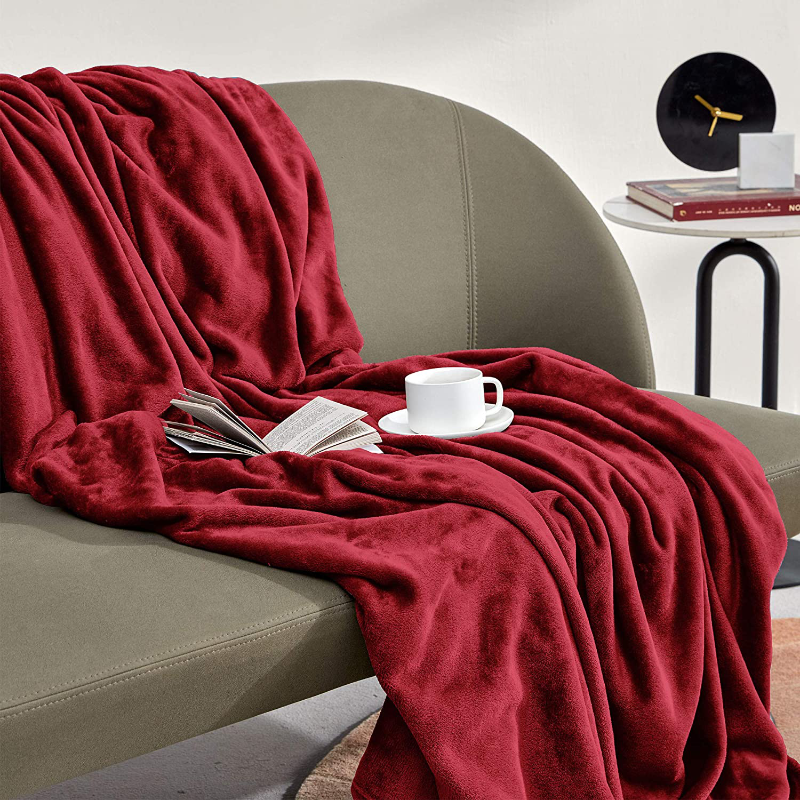 Microfiber Sleep Zone Lightweight Flannel Fleece Blanket Throw 