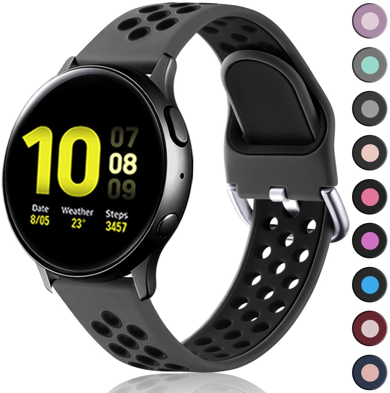 Lerobo Silicone Replacement Band Compatible for Samsung Galaxy Active 2 Watch Bands 44mm 40mm,Active Watch Bands, Galaxy Watch bands 42mm, 20mm